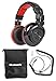 Numark Red Wave Carbon | Lightweight Full-Range DJ Headphones With Swivel Design, 50mm Drivers, Detachable Headphone Cable, 1/8-inch Adapter and Case included