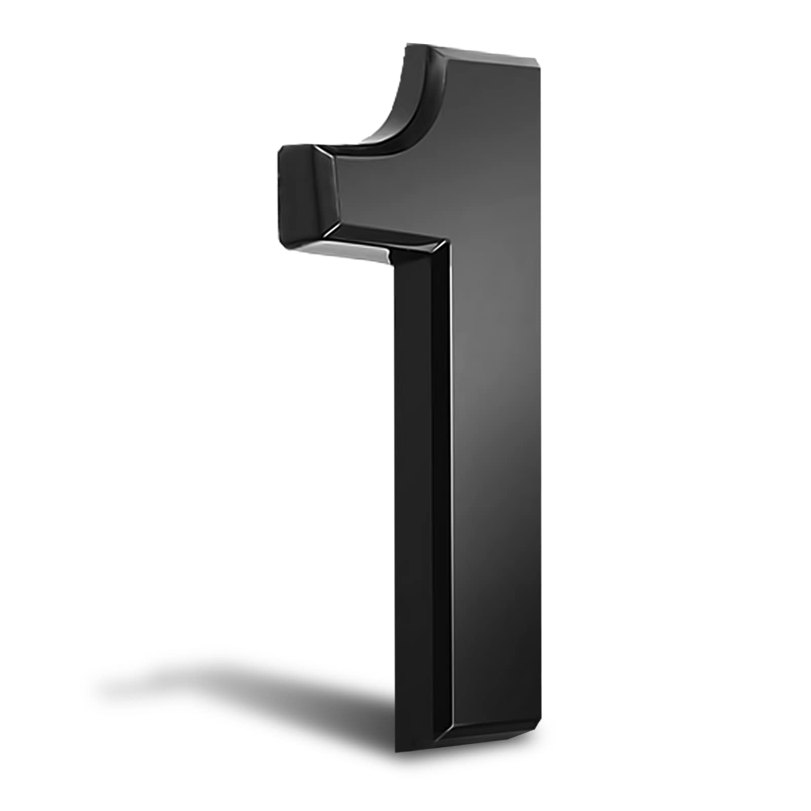 3 Inch Front Door Numbers, 3D Self Adhesive House Numbers Plaques Waterproof Mailbox Signage DIY Chrome Polished Address Numbers Sign for Home Office Hotel Apartment Door Room Wall, Black (1)