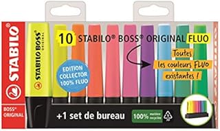 STABILO Boss Original zakreślacze do zaznaczania tekstów, 10 sztuk w 10 różnych kolorach