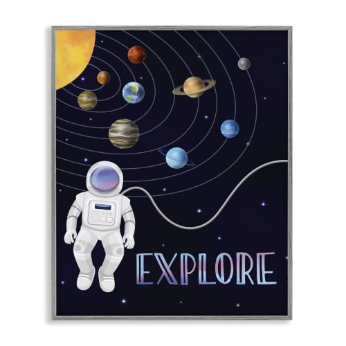 'Explore Outer Space Adventure Astronaut Among'| Framed Giclee Art