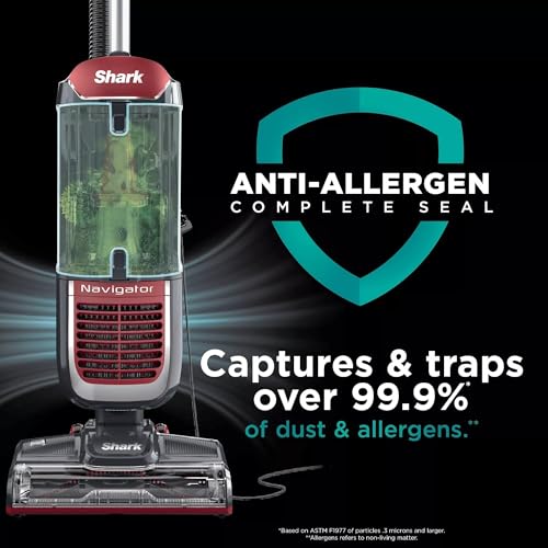SHARK NV181 Navigator Swivel Pro Upright Vacuum with HEPA Filtration, Bagless, Swivel Steering, Multi-Surface Cleaning, Perfect for Pets (Renewed)