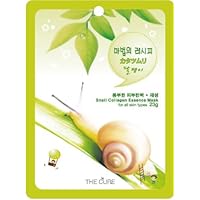 カタツムリ コラーゲン エッセンス マスク The Cure シート パック 100枚セット 韓国 コスメ 乾燥肌 オイリー肌 混合肌 1ページ gランキング