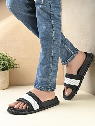 Image of SLIPOVER Flip Flop Slippers for Men (Twin Shade) Stylish|Comfortable|Soft|Lightweight|Anti-Skid|Lab tested|Casual|EVA Slippers|Chappal|Slides