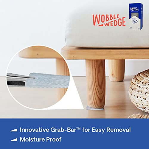 Wobble Wedges Rigid Plastic Shims, 75 Pack - Made In Usa - Multi-Purpose Shim Wedges For Home Improvement & Work - Plastic Wedge Furniture Levelers, Table & Toilet Shims, Leveling Feet - Translucent #TOP4