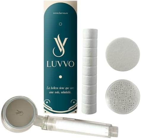 LUVVO Filtro de Ducha – Cabezal con Filtro KDF – Elimina Cloro, M...