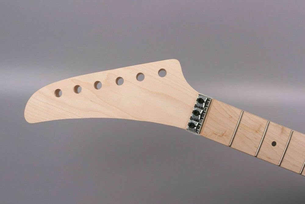 ギターネック 25.5 インチ 22 フレット メイプル指板ロックナット