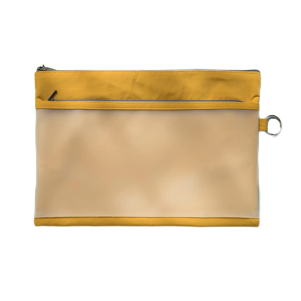 Custodia a Maglia Trasparente con Cerniera for Bambini Zipper Clear Pouch Business Recepts Magazine Cosmetici Giocattoli da Viaggio Accessori (Color : Yellow, Dimensione : A4)