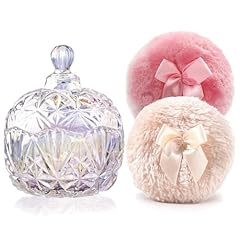 1 Beige 1 Pink Bow Puffs with Crown-Dazzling Color