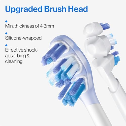 usmile Y20 PRO Smart Electric Toothbrush for Adults, Self-Adaptive Brushing Modes, 90-Day Battery, 3D Tooth Map, Real-Time Voice Alerts, 2 Brush Heads Included(White) - Image 6