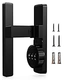 Barn Door Lock,High-Security Barn Door Latch,90/180 Degree Door Lock, Mechanical Password Lock,Easy Installation,Suitable for Garden, Bathroom,Barn Door, Garage, Window