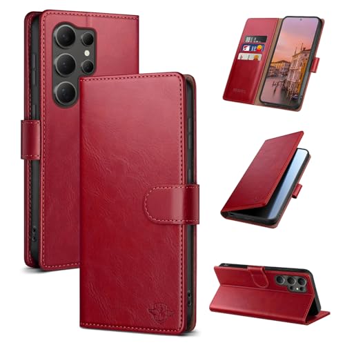 SUANDUCK Wallet Case for Samsung Galaxy S23 Ultra, Red by SUANDUCK - Used condition - US$15.79