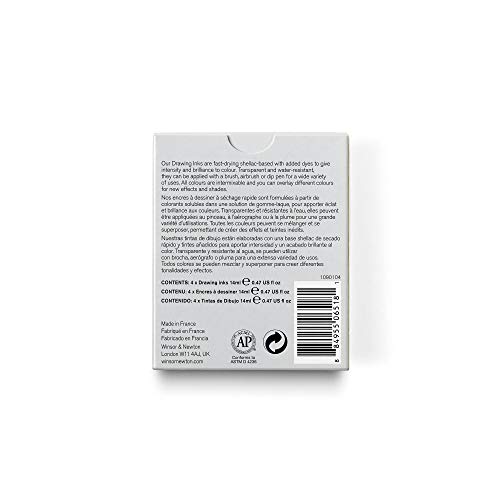 Winsor & Newton Collection Drawing Ink Set, Set of 4, Rich Tones