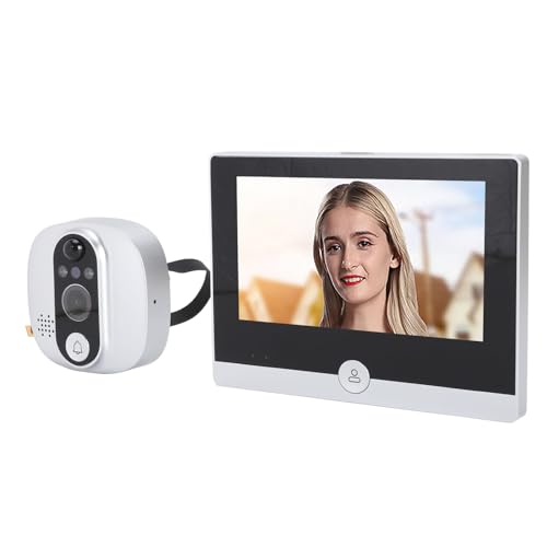 Jectse Peephole Camera, 1080P WIFI Video Door Viewer for Front Door (Silver) - Image 2