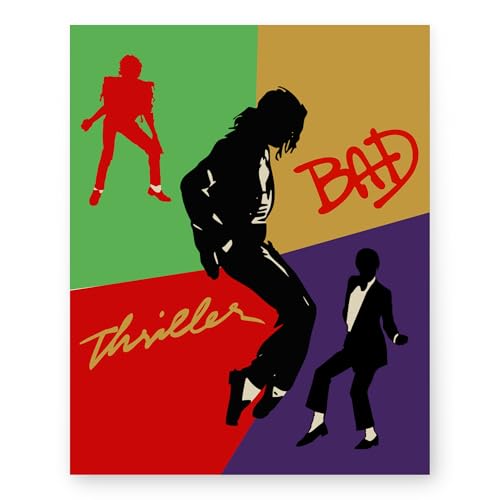 AMERICAN LUXURY GIFTS King of Pop 80s Music Wall Art, Album Poster, 8x10