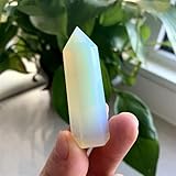 1PC Crystal Point Opal Hexagonal Column Repair Magic Wand Stone Home Furnishing Room Decoration Ornaments