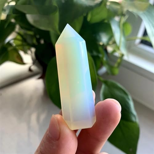 1PC Crystal Point Opal Hexagonal Column Repair Magic Wand Stone Home Furnishing Room Decoration Ornaments Gemstone Stone