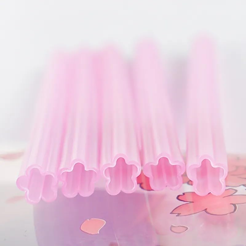 Miniatura 5 de 30 pajitas reutilizables en forma de flor, bonitas pajitas de flores únicas, pajitas de plástico envueltas individualmente que se pueden utilizar