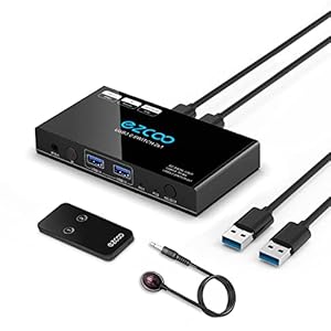 Rofavezco USB 3.0 KVM Switch 2 In 4 Out
