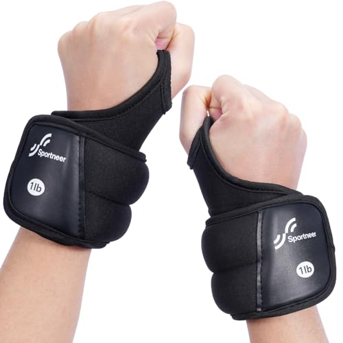 Sportneer 2er Set Gewichtsmanschetten mit Daumenschlaufen Zwei Feste Modi Handgelenk Gewichte für Arme Wrist Weights für Fitnessstudio, Bewegung, Laufen, Joggen