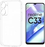 PhoneThrone Cover per Realme C33 Custodia,Ultra Sottile Silicone TPU Anti Graffio Protettiva Case per Realme C33 - Transparente