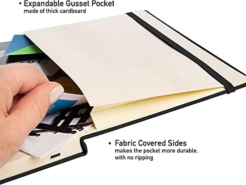 H&S Professional Lined Journal Notebook, (Black), 192 Pages, Size: A5: 5.7 inches x 8 inches - Premium Paper, Hardcover