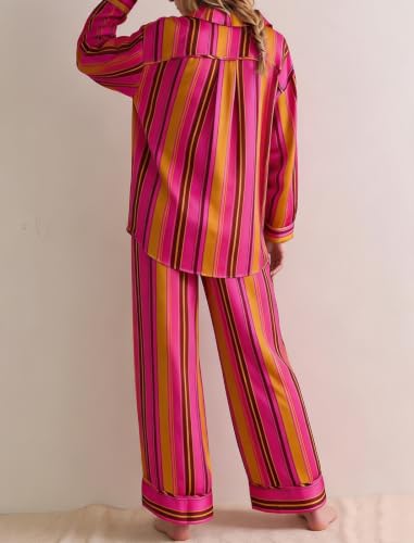 Image of Women Satin Pajama Sets Floral Silk Pajamas Pj Set