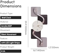 Homary Modern LED Wall Clock product photo Homary Modern LED Wall Clock product photo