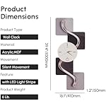 Homary 39.4 Silent LED Wall Clock