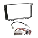  Land Rover Freelander LN 04 – 06 – Juego de 2 DIN para Radio de Coche en Original Plug & Play Calidad con Antena Adaptador, Radio Cable de conexión, Accesorios y Radio/Marco de Montaje Antracita