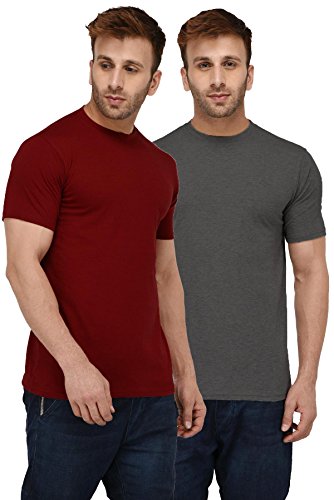 Image of London Hills Solid Cotton Blend Half Sleeve Regular Men Round Neck Tshirts | T Shirt For Man | Tshirt | Shirts Men | Tshirt For Man | T-shirt | T-shirts | Stylish | Gym Wear For Workout | MultiColored
