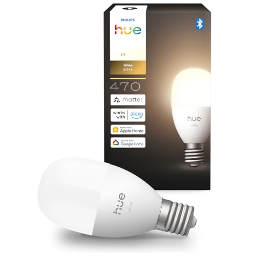 �t�B���b�v�X�q���[(Philips Hue) �X�}�[�g�d�� E17 40W���� �z���C�g 1�� - �X�}�[�g�Ɩ� Alexa�Ή� 470lm �d���F ���� �X�}�[�g�z�[�� �ԐڏƖ� LED �X�}�[�g���C�g �������� �A�v������ Matter�Ή� �����R����