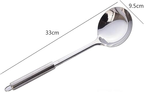 Miniatura 2 de LMMDP - Juego de herramientas de cocina de acero inoxidable espátula resistente al calor cuchara de sopa antiadherente pala de cocina especial