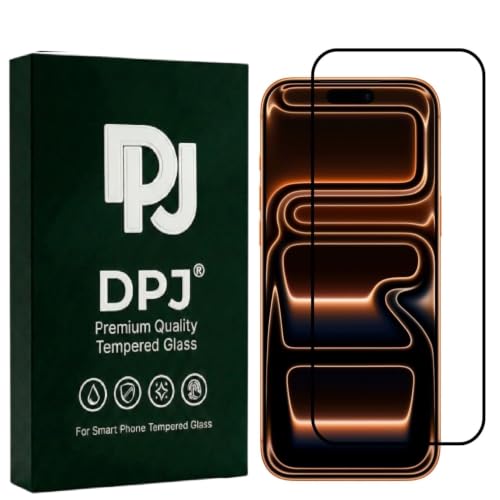 Image of DPJ Tempered Glass for iPhone 16 Pro Max /iPhone 17 Pro Max (6.9 Inch) With Installation Kit | Military-Grade Gorilla Screen Protector | Edge to Edge Coverage |9H Hardness |Bubble-Free | Case Friendly | [Pack of 1]