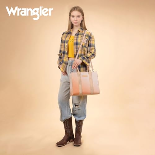 Image of Montana West x Wrangler Tote Bags Purses for Women Work Top-Handle Handbags with Strap
