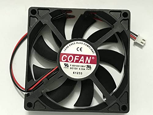 for COFAN F-8015H12BII 12V 0.35A 8cm Ultra-Thin Charger Chassis Gale Volume Fan