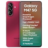 Samsung Galaxy M47 5G Mobile (Rogue Red, 6GB RAM, 128GB Storage, 6000mAh Battery)| 50MP OIS| Snapdragon Processor| LPDDR5X RAM,UFS 3.1 Storage| Gorilla Glass Victus+| sAMOLED| Knox Security| AI Amazon Deal