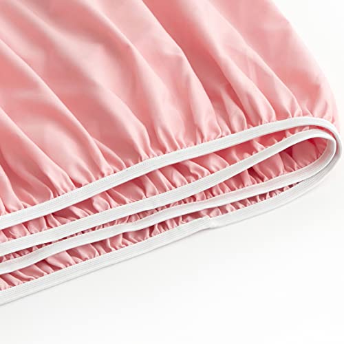 Manyshofu Cal King Extra Deep Pocket Fitted Sheet Only - 1800 Thread Count Hotel Deep Fitted Sheet Up To 24 Inches Mattress, Blush Pink Deep Bottom Sheet 18-24 Inch Thick & Deep Cal King Fitted Sheet #TOP6
