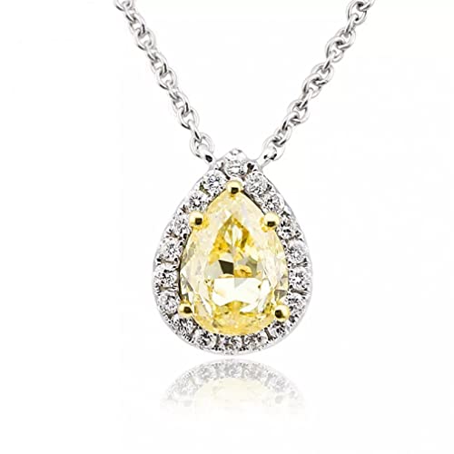 Collier diamant topaze étincelant, un bijou fin d'exception