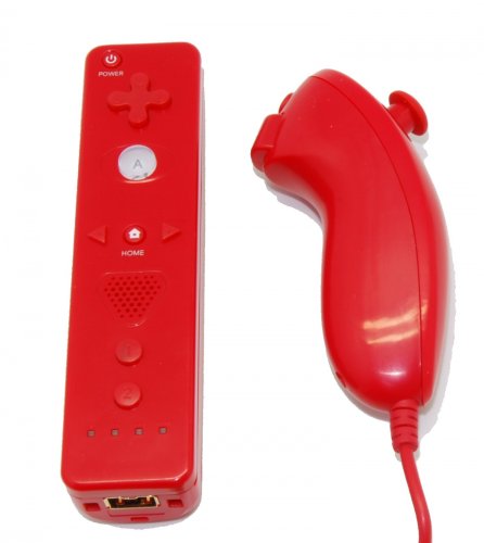 Kit telecomando wii remoto + nunchuck compatibile wii rosso [wiimote + nunchuck] Telecomando wiimote compatibile con le stesse caratteristiche e prestazioni dell'originale, compatibile con Wii Motion Plus. Telecomando Nunchuck compatibile con le stesse caratteristiche e prestazioni dell'originale. **Prodotto non originale Nintendo** 