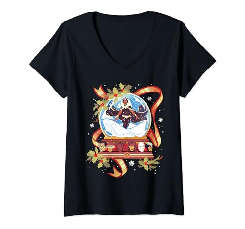 T-shirt col V X-Men Marvel Storm doux et respirant pour l'hiver et Noël