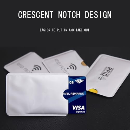 15PCS RFID Blocking Sleeve RFID Credit Card Holder & RFID Passport Sleeve – Secure Travel Wallet – To Protect Your Valuable Information From Theft (Black RFID2