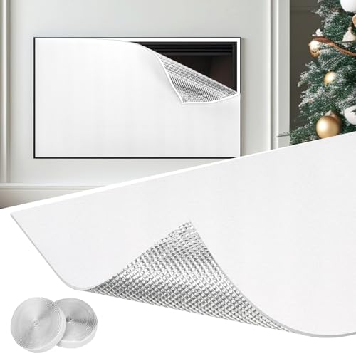 HFYZZ 39" x 59" Fireplace Cover, 3-Layer Heat Insulation Fireplace