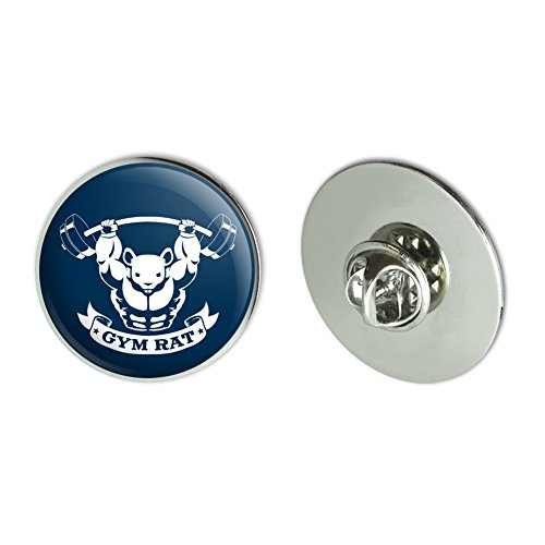 GRAPHICS & MORE Gym Rat Workout Weight Lifting Metal 1.1" Tie Tack Hat Lapel Pin Pinback