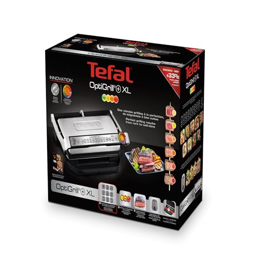 Tefal Optigrill+ Grill viande Surface de cuisson automatique 9 programmes Contrôle température Mode manuel et décongélation Accessoire Snacks et Pâtisserie inclus GC724D12 - vue 8