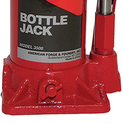Aff Heavy Duty 8 Ton Bottle Jack, Manual, Machine Hardened Steel Saddles, Centered Pumps And Rams, 3508 #TOP4
