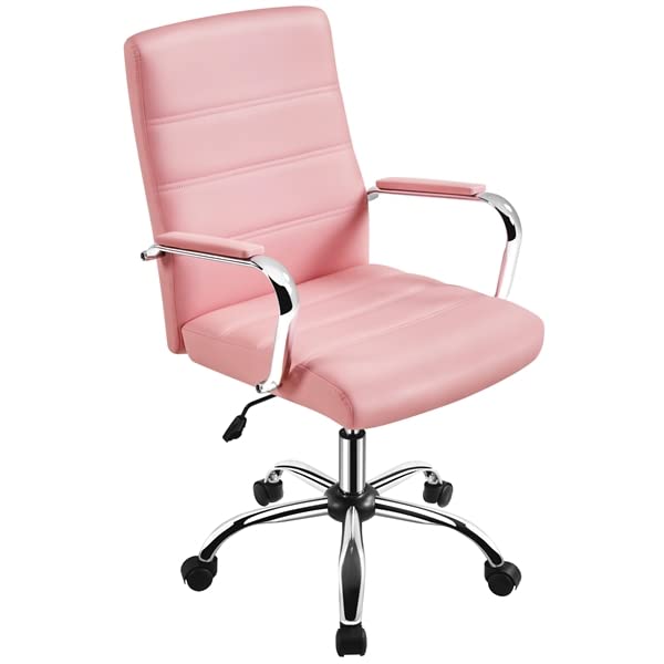 Chaise Bureau Design Fleur Abician - Fauteuil Similicuir Inclinable Hauteur Réglable Pour Bureau