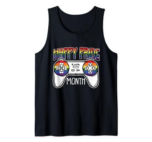 Happy Pride Month Gay Pride Gaming Proud LGBT-Q Ally Gamer Camiseta sin Mangas