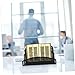 FOYTOKI Multi-Functional Vertical Mesh Desk Organizer with Compartment Dividers Metal Storage Holder for Mail Files and Pens Sleek Black Design for Office and Home Use