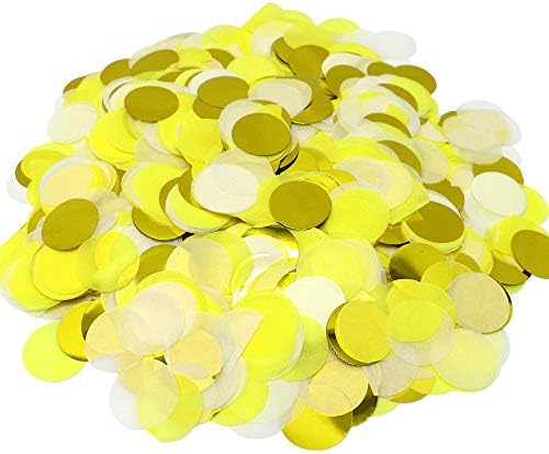 Pink Glitter Paper Confetti 5000pcs - Wedding Tissues Table Confetti Round Birthday Foil Confetti for Balloons,Baby Shower,Gift Boxes - BY VCOSTORE