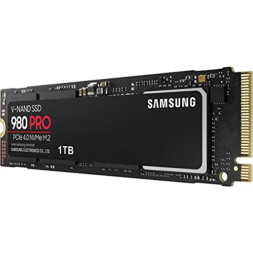 Image of Samsung 980 PRO 1TB PCIe SSD - 7,000 MB /s 4.0 x 4 M.2 NVMe Gen4 Internal Gaming Solid State Drive with V-NAND Technology for Laptops Desktops and Crypto Chia Mining